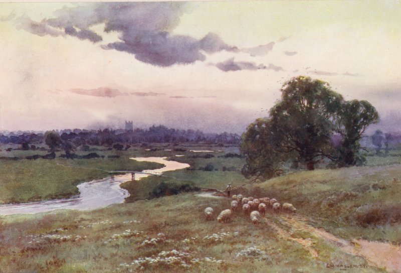River Thames: View from Eisey Hill by Ernest William Haslehust