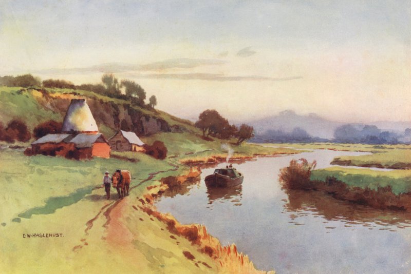 River Thames: View from Sutton Bridge by Ernest William Haslehust