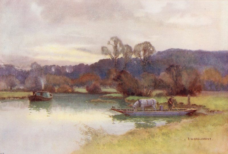 River Thames: View of Nuneham Woods by Ernest William Haslehust