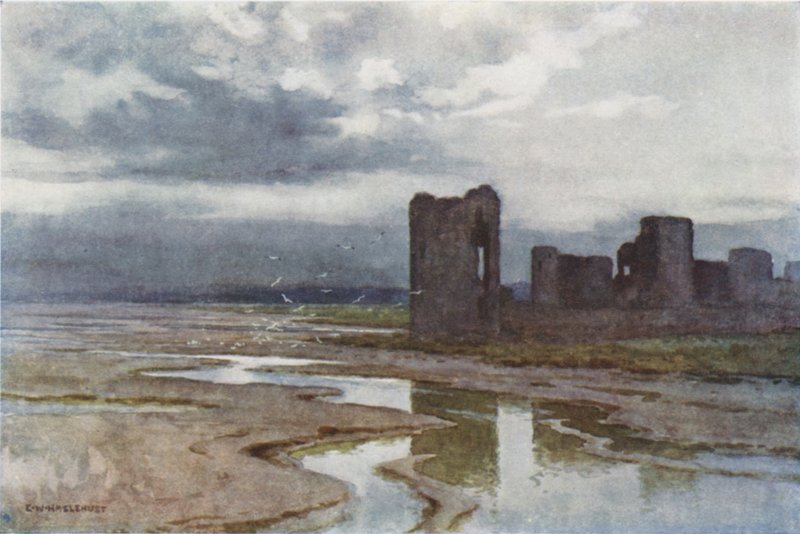 Sands of Dee, Flint Castle by Ernest William Haslehust