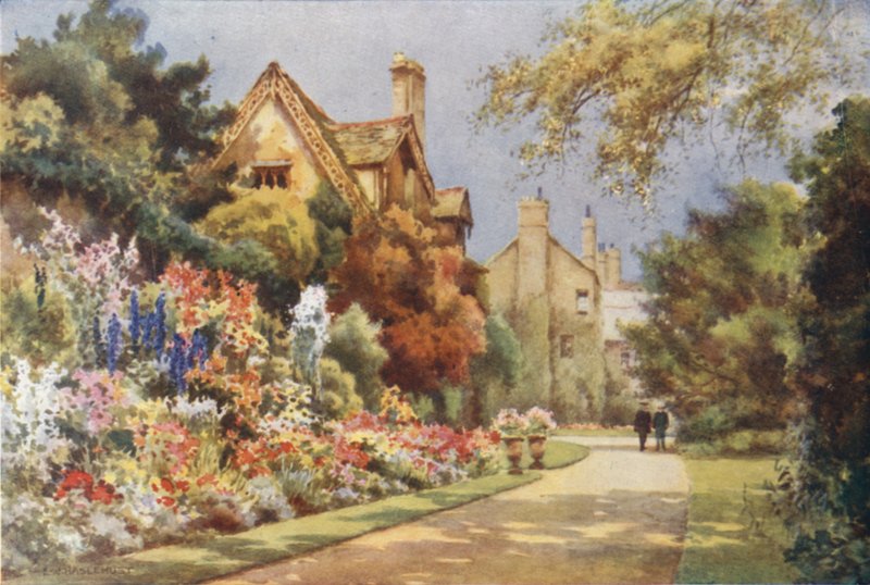 The Cottages, Worcester College Gardens by Ernest William Haslehust