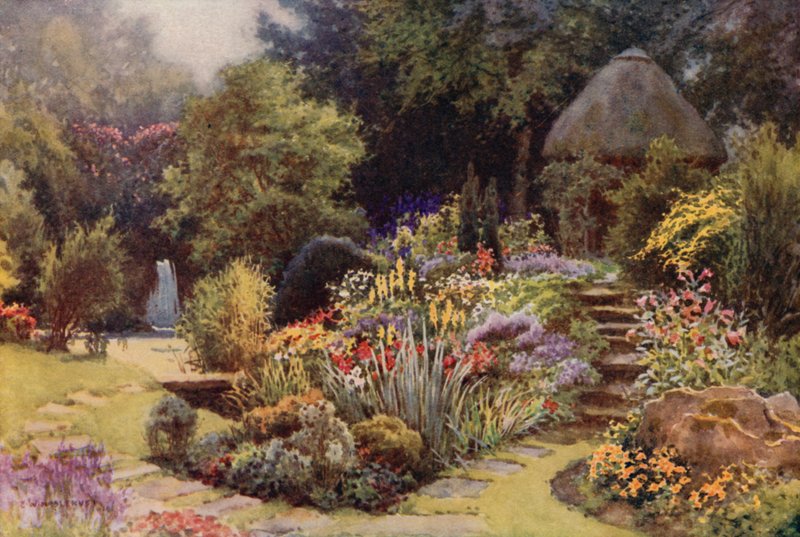 The Japanese Garden, Rufford Abbey by Ernest William Haslehust