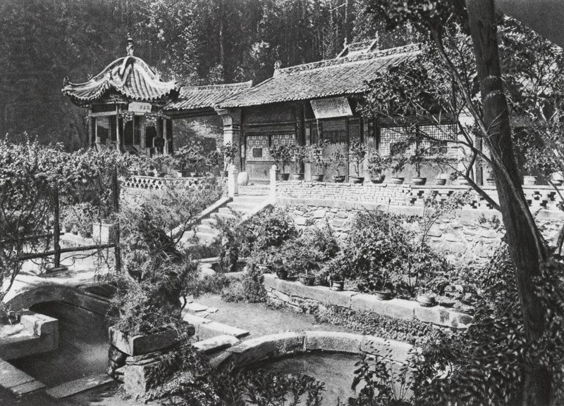 Miao tai tze, Shensi, Monastery Garden by Ernst Boerschmann