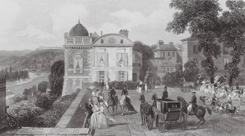 Saint Germain, The Cafe, Pavilion of Henry IV by Eugene Louis (after) Lami
