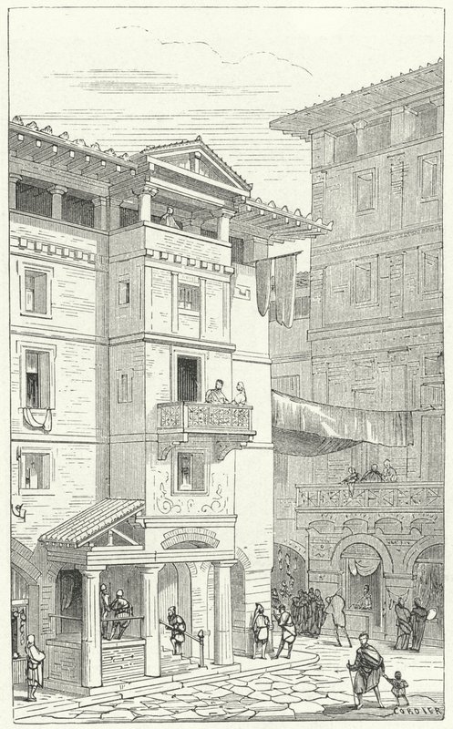 Street in Ancient Rome by Eugene Emmanuel after Viollet le Duc