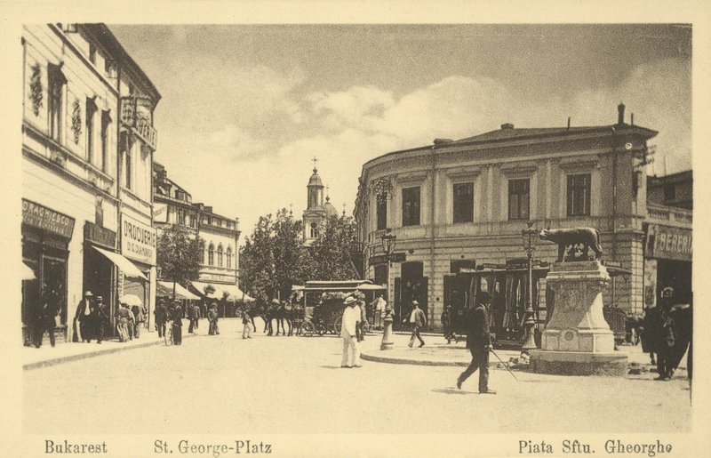 Bucharest, St George-Platz, Piata Sftu Gheorghe by European Photographer