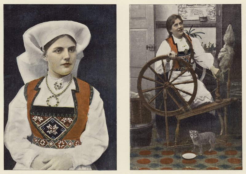 National Norwegian Costume, Hardangerfjord by European Photographer