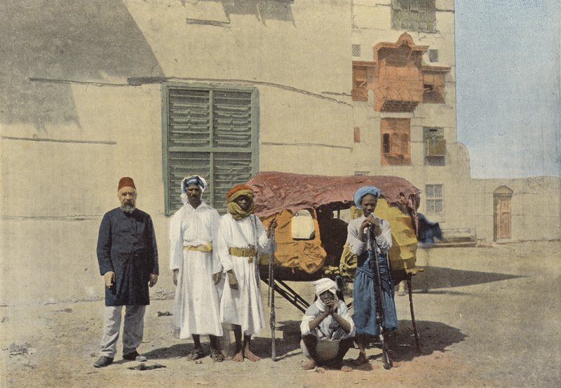 Djeddah, Palanquin for Pilgrims to Mecca by European Photographer