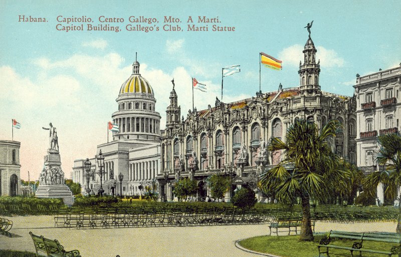 Havana, Cuba, Capitol Building, Gallegos Club, Marti Statue by European Photographer
