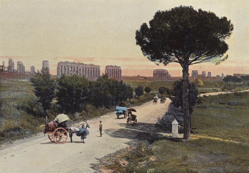 Rome, Aqueduct of Claudius by European Photographer