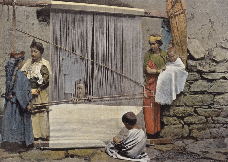 Weaver in Kabylie by European Photographer