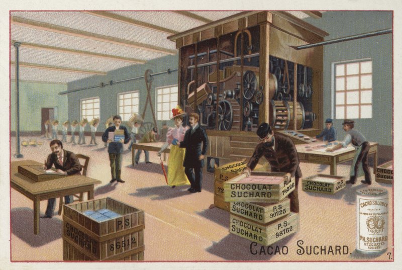 Machine for making cocoa into chocolate by European School