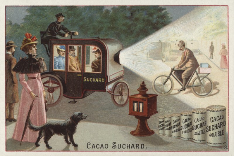 Motorised carriage with a powerful headlight by European School