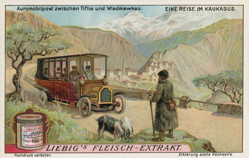 Motorised postal service between Tbilisi and Vladikavkaz by European School