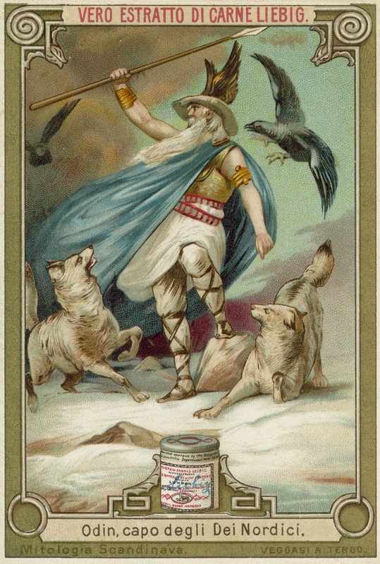 Odin, chief of the Norse gods by European School
