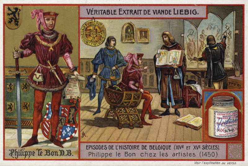 Philip the Good, Duke of Burgundy, meeting with artists, 1450 by European School