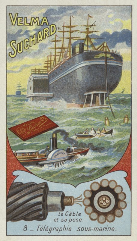 Submarine telegraphy by European School