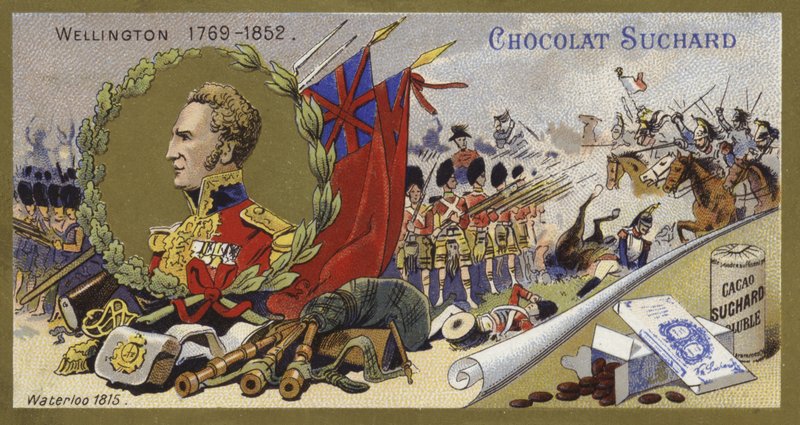 The Duke of Wellington and the Battle of Waterloo, 1815 by European School