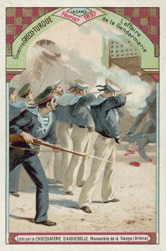The affair of the Gendarmerie, Chania, Crete, Greco-Turkish War, February 1897 by European School