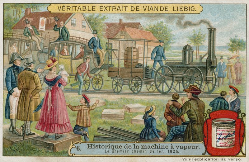 The first steam railway, 1825 by European School