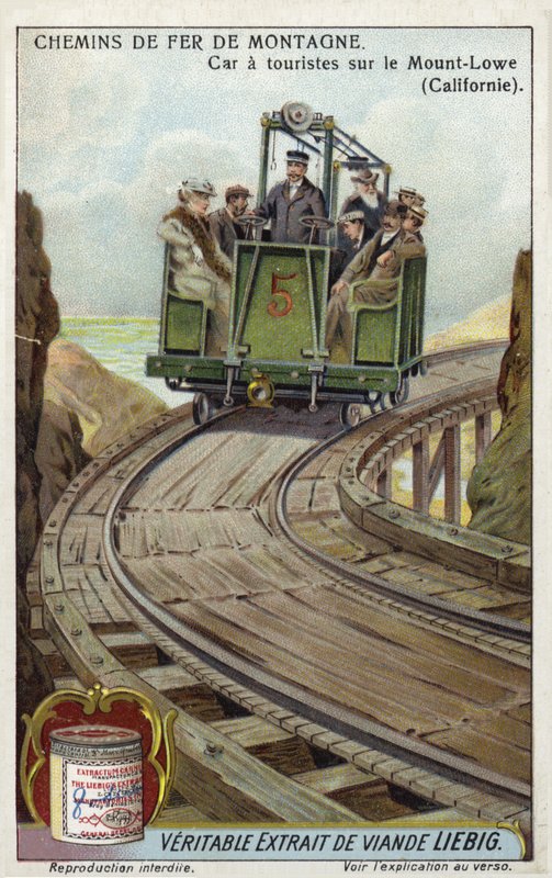 Tourist car on the Mount Lowe Railway, California by European School