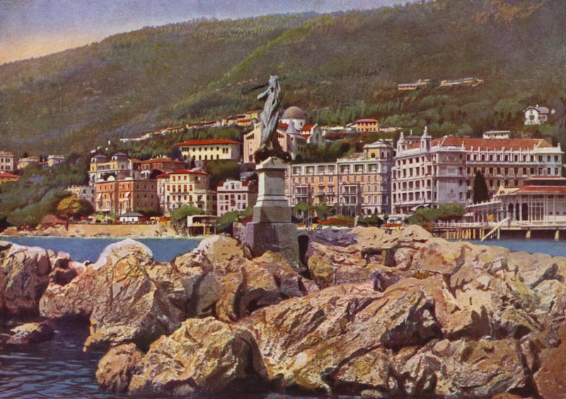 Abbazia, Now Opatija in Croatia: Madonna del Mare, Nello Sfondo la Chiesa di S Maria Annunciata by European Photographer