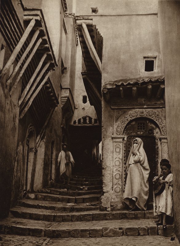 Algiers, Street in Old Town by European Photographer