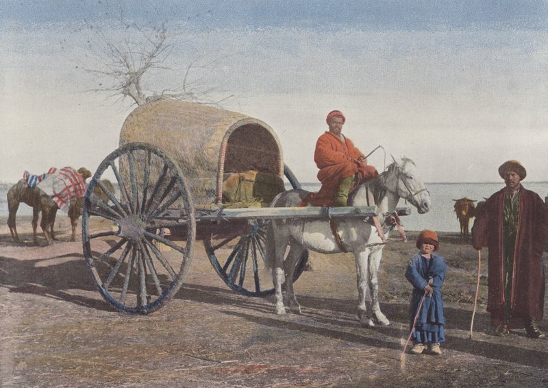 Bukharan Cart on the Move by European Photographer