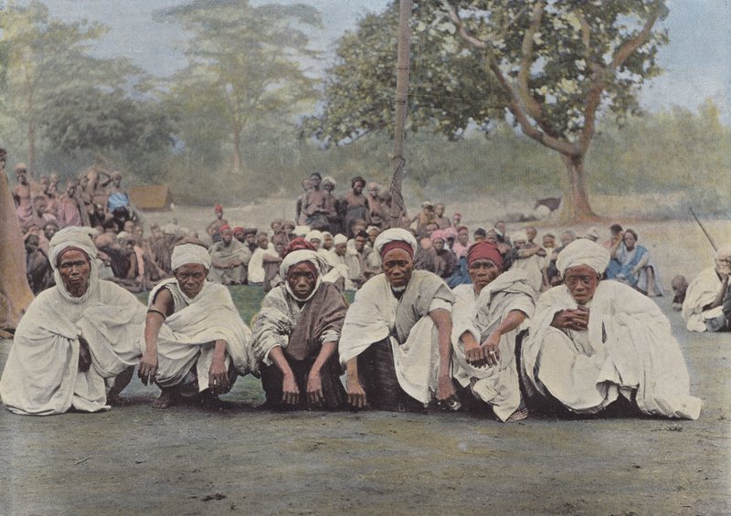 Group of Muslims in Ketou by European Photographer