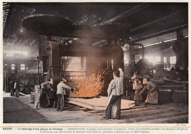 Krupp, Rolling an Armor Plate by European Photographer