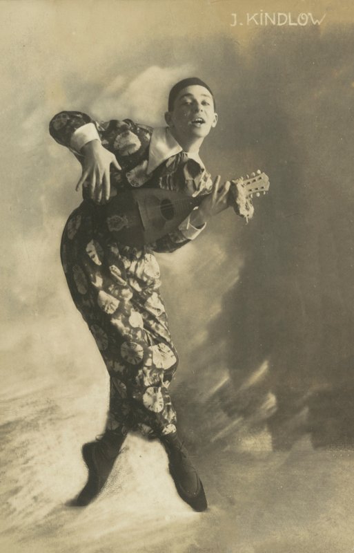 Pierrot Playing the Lute by European Photographer