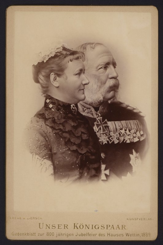 Portrait, Albert, King of Saxony, and his wife, formerly Princess Carola of Sweden by European Photographer