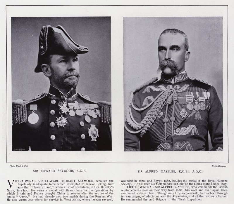 Sir Edward Seymour, Sir Alfred Gaselee by European Photographer