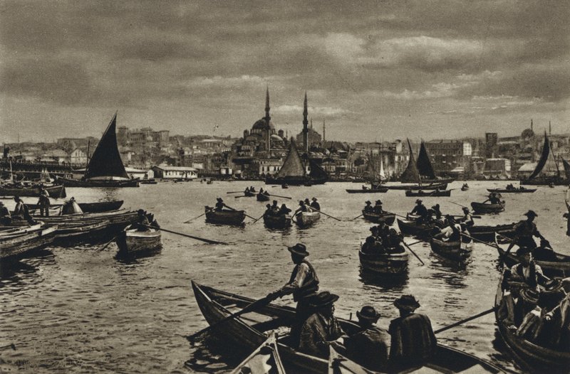 Turkey, Constantinople, On the Golden Horn by European Photographer