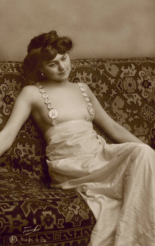 Woman wearing a risque dress by European Photographer