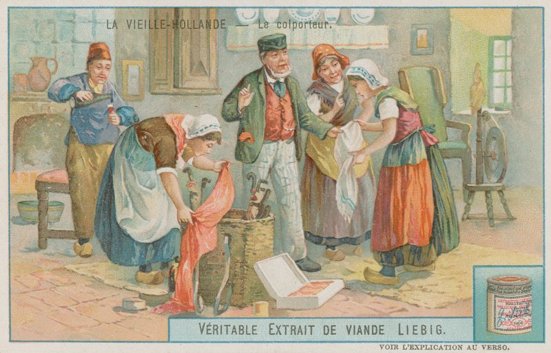 A Peddler Selling his Wares in Old Holland by European School