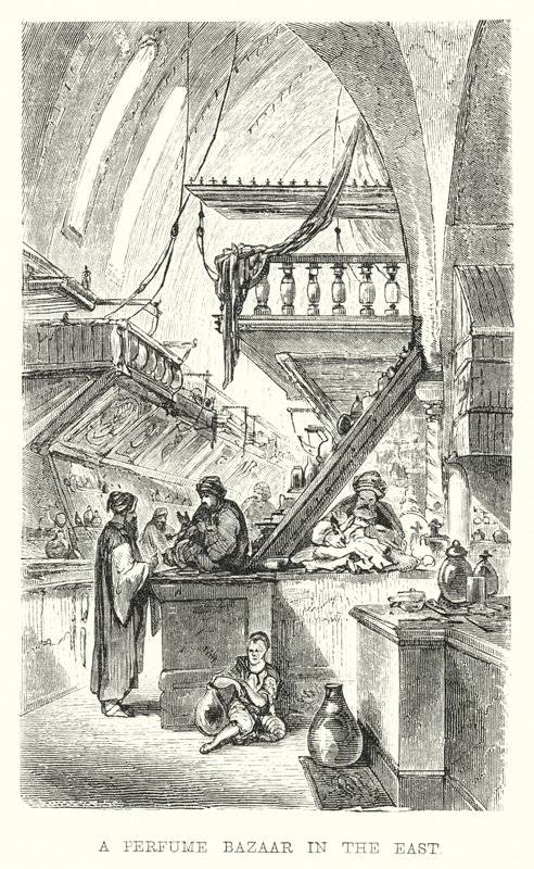 A Perfume Bazaar in the East by European School
