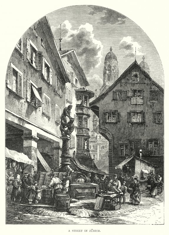 A Street in Zurich by European School