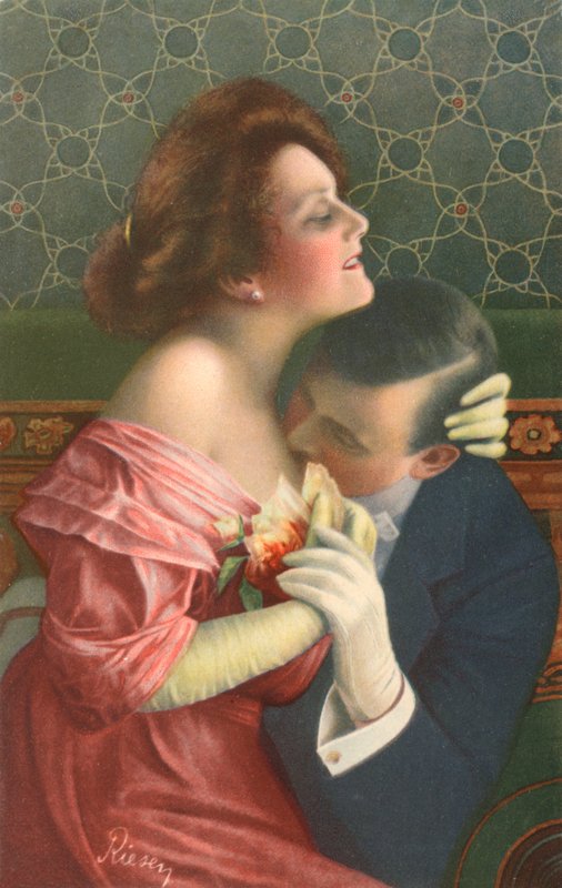 A Couple Embracing by European School