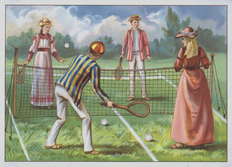 A Game of Lawn Tennis by European School
