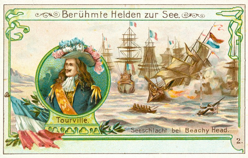 Anne Hilarion de Tourville, French admiral, and the Battle of Beachy Head by European School