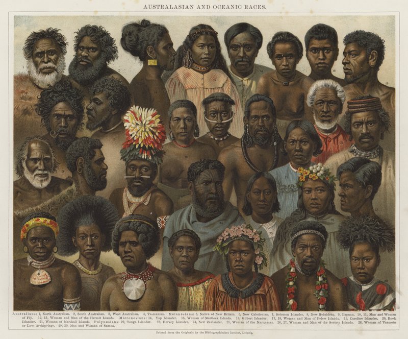 Australasian and Oceanic Races by European School