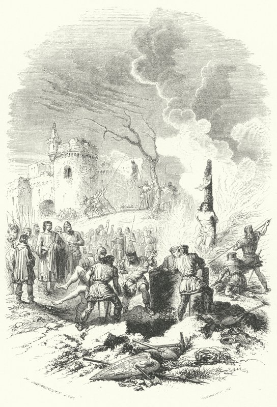 Baldwin V, Count of Hainaut, Restoring Order in the Lands of His Father (engraving) by European School