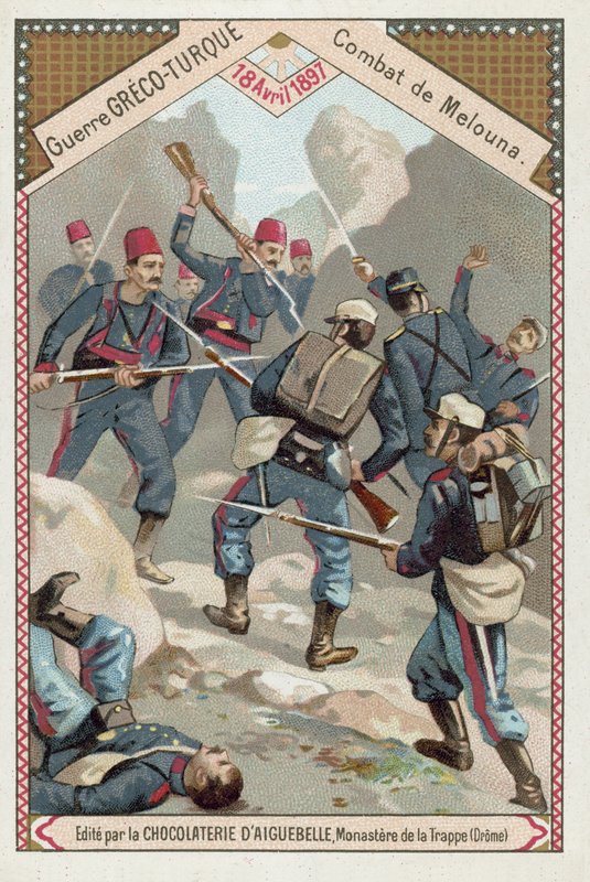 Battle of Melouna, Greco-Turkish War, 18 April 1897 by European School