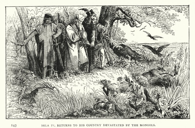 Bela IV, Returns to His Country Devastated by the Mongols by European School
