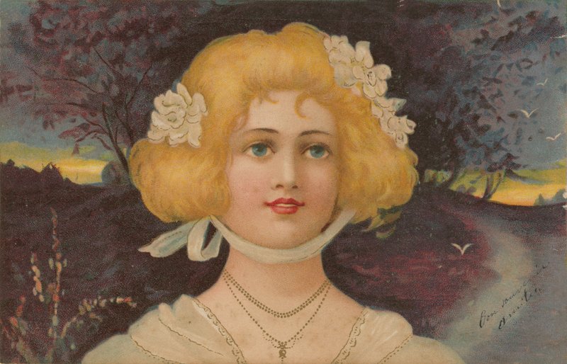 Blonde with Blue Eyes by European School