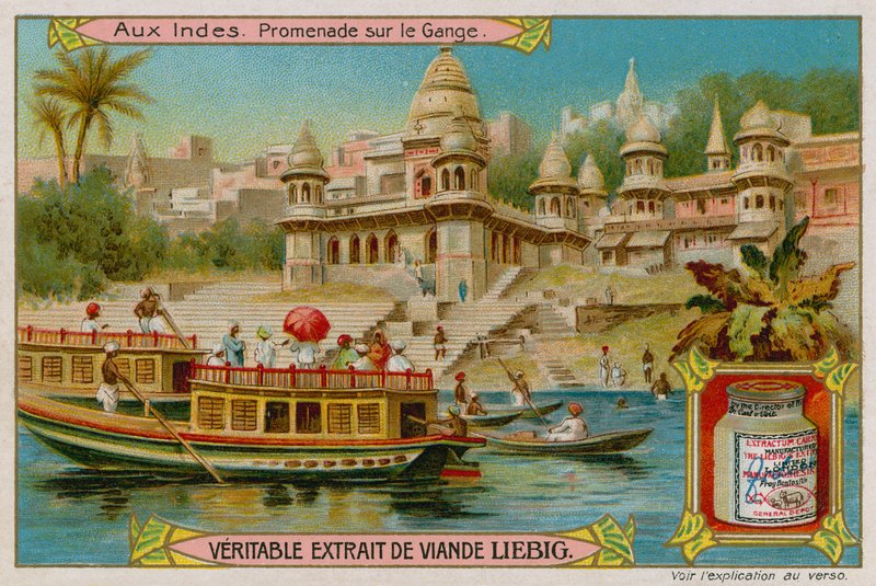 Boats on the Ganges by European School