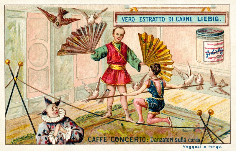 Caffe-concerto: tightrope dancers by European School