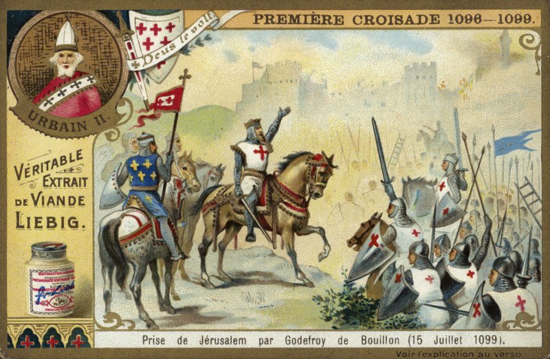 Capture of Jerusalem by Godfrey of Bouillon, First Crusade, 15 July 1099 by European School