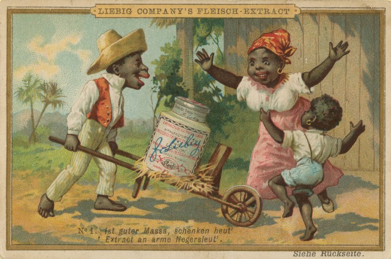 Cartoon Africans Welcome Liebig Meat Extract by European School